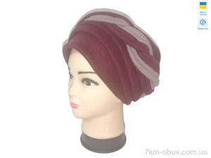 купить Mabi 0534 чалма Олена бордо-беж оптом