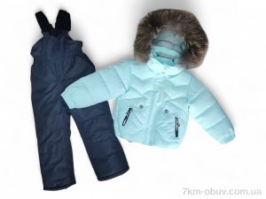 купить Kids-modnik 3211 куртка-напівкомбінезон св.бірюзовий оптом