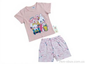 купить Kids-modnik 2620 комплект футболка-шорти персиковий оптом