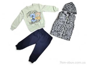 купить Kids-modnik 3085 фісташковий жилетка-реглан-штани оптом