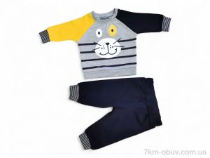 купить Kids-modnik 1518 сіро-жовтий батнік-штани оптом