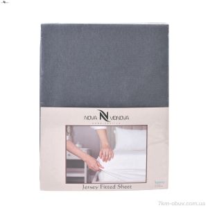 купить оптом NOVA VIDNOVA 01-2 Простирало ТРИКОТАЖНЕ (160x200)+дві наволочки(50x70) сірий