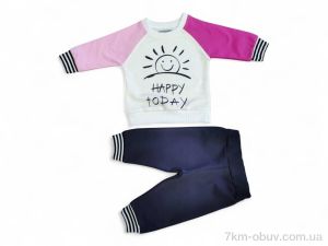 купить Kids-modnik 1504 молочно-малиновий батнік-штани оптом