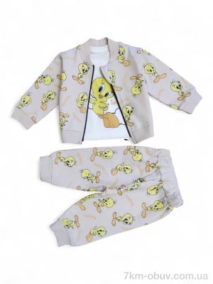 купить Kids-modnik 1025 бежевий костюм-трійка оптом