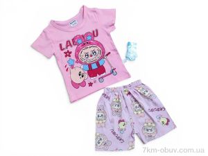 купить Kids-modnik 2619 комплект футболка-шорти рожево-фіолетовий оптом