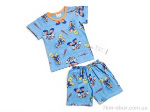 купить Kids-modnik 261920 комплект футболка-шорти синьо-помаранчевий оптом