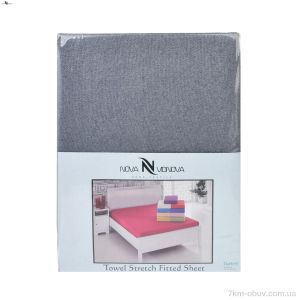 купить оптом NOVA VIDNOVA 101-2 Простирало  МАХРОВЕ (120x200)+одна наволочка(50x70) сірий