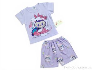 купить Kids-modnik 2619 комплект футболка-шорти бузковий оптом