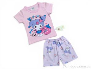 купить Kids-modnik 2619 комплект футболка-шорти пудровий оптом
