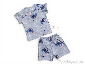купить Kids-modnik 261920 комплект футболка-шорти сіро-рожевий оптом