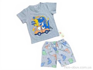 купить Kids-modnik 2620 комплект футболка-шорти сірий оптом
