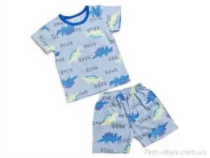 купить Kids-modnik 2619 комплект футболка-шорти блакитний оптом