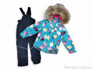 купить Kids-modnik B212 бірюзовий напівкомбінезон-куртка оптом
