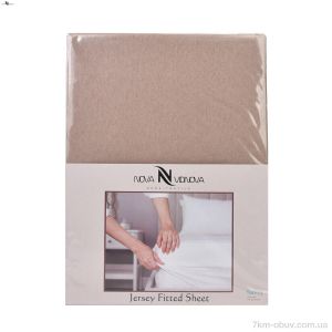 купить оптом NOVA VIDNOVA 101-3 Простирало ТРИКОТАЖНЕ (120x200)+одна наволочка(50x70) бежевий