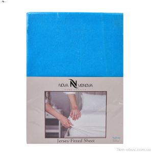 купить NOVA VIDNOVA 01-4 Простирало ТРИКОТАЖНЕ (160x200)+дві наволочки(50x70) блакитний оптом