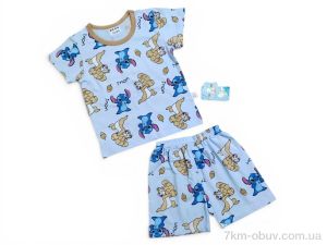 купить Kids-modnik 2619 комплект футболка-шорти динозавр блакитний оптом