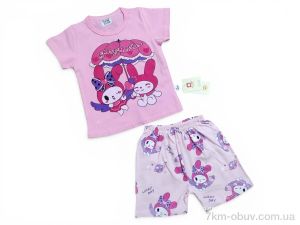 купить Kids-modnik 2619-1 комплект футболка-шорти рожевий оптом