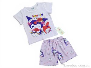 купить Kids-modnik 2619 комплект футболка-шорти св.бузковий оптом