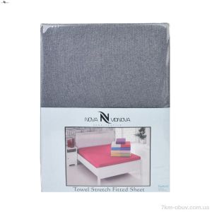 купить оптом NOVA VIDNOVA 01-2 Простирало МАХРОВЕ (160x200)+дві наволочки(50x70) сірий