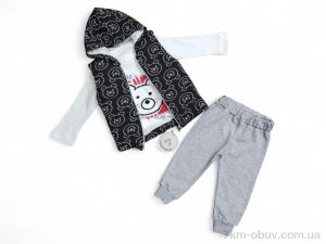 купить Kids-modnik 3210 чорний жилетка-реглан-штани оптом