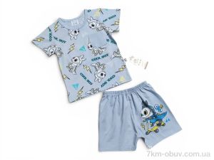 купить Kids-modnik 261920-1 комплект футболка-шорти св.сірий оптом