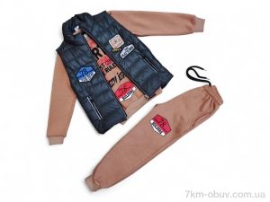 купить Kids-modnik 2520 св.коричневий жилетка-кофта-штани оптом