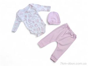 купить Kids-modnik 2521 рожевий боді-штани-шапка оптом