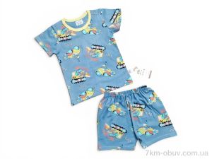купить Kids-modnik 261920 комплект футболка-шорти бірюзово-жовтий оптом